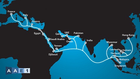越南电信5000万美元投资亚非欧-1国际海缆