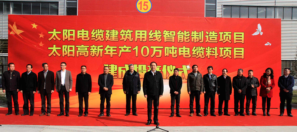 南平市市长许维泽出席仪式并宣布太阳电缆项目胜利竣工 南平市市长许维泽出席仪式并宣布太阳电缆项目胜利竣工