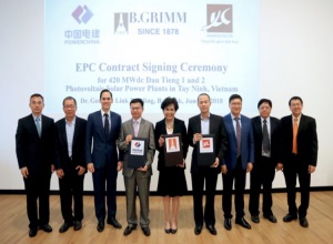 中国电建获越南420MW太阳能EPC合同