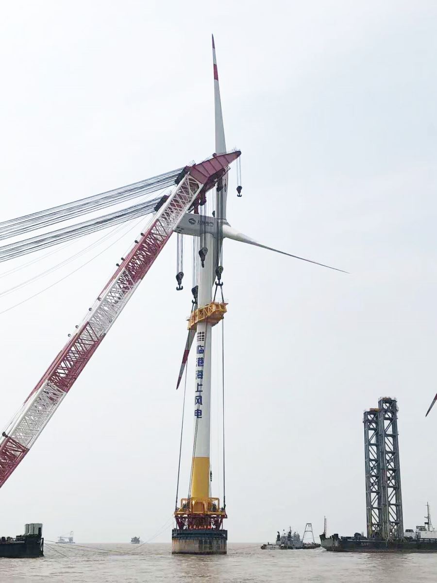 上海电气临港一期海上风电项目首台机组顺利完