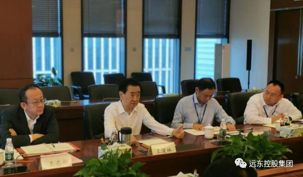 董事长王健林在会上发言 董事长王健林在会上发言