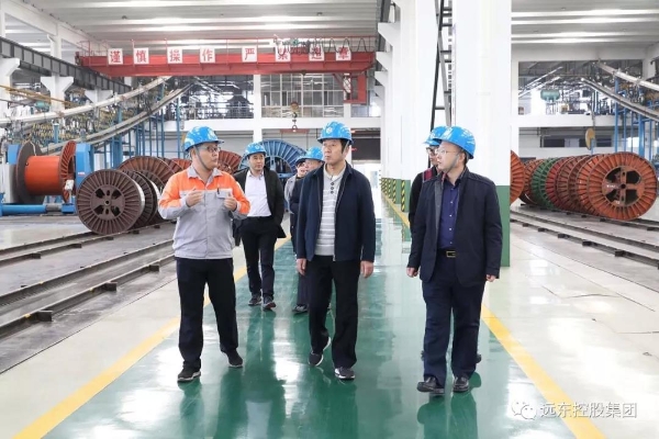 来访领导参观高压交联电缆厂以及智慧能源科技馆 来访领导参观高压交联电缆厂以及智慧能源科技馆