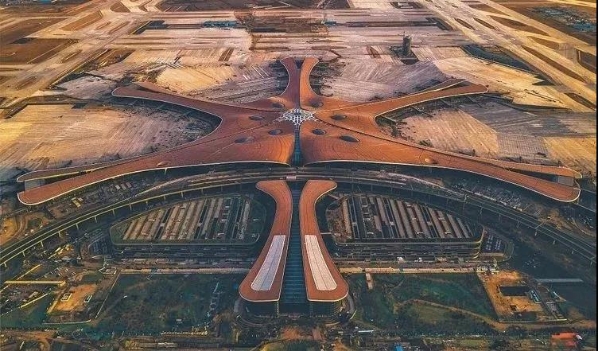 大兴机场俯瞰图 大兴机场俯瞰图